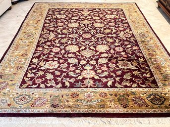 A Vintage Hand Dyed And Knotted Indian Carpet From Daipur