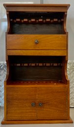 Vintage Maple Smoking Cabinet