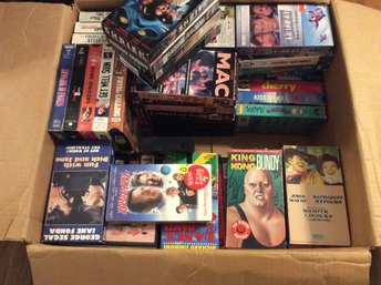 Large Box Filled With VHS Tapes #2 (Local Pickup Only)- L