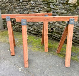 A Pair Of Tall Sturdy Vintage Saw Horses