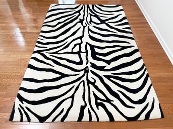 A 5X8 New Zealand Wool Zebra Rug