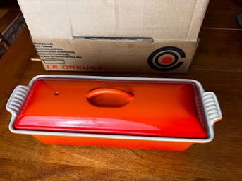 Le Creuset New In Box Pate Terrine In Red-Orange