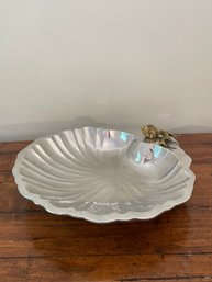 Shell Platter With Brass Goldfish