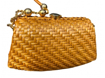 Rodo Italian Natural Wicker Box Purse