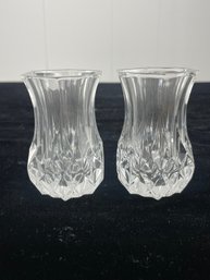 Clear Glass Bud Style Vase Set