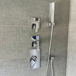 A Shower Mixing Valve And Controls With A Handheld Wand - Bath 3A