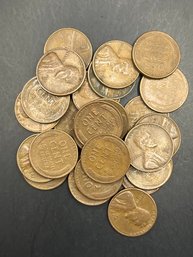 25 Wheat Pennies 1950's S-Mint