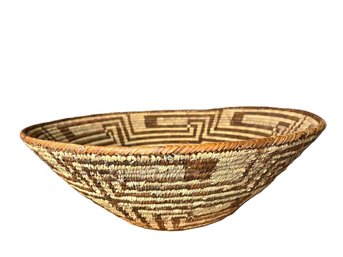 Native American Style Woven Basketry Bowl