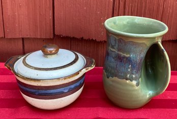 Very Cool Pottery Mug And Sugar Dish