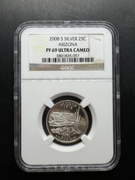 2008-S Silver Arizona Quarter PF69 Ultra Cameo