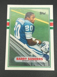 1989 Topps Traded Barry Sanders Rookie And Hall Of Famer