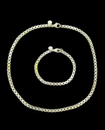 Tiffany Sterling Silver Thick Necklace And Bracelet