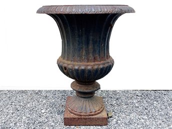 A Vintage Cast Iron Urn