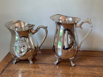Lot Of 2 Silver Plate Pitchers