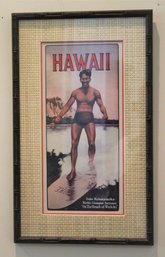 Hawaii - Print Of Famous Champion Surfer Duke Kahanamoku Framed And Matted - Purchased At Riley Arts Gallery