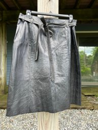 Di Vita Black Leather Skirt Size 8