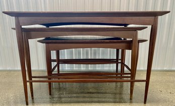 Mid-Century Wooden Nesting Tables (3)