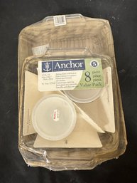 Brand New Anchor Hocking Company 8 Piece Value Pack 3 Qt/3l, 2-6 Oz. MP/ D3