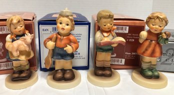 Hummel Figures #1382, 1850, 1528, 1664 - Pigtails, First Mate, Honor Student, Puppet Princess