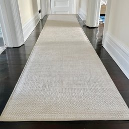 4 White And Beige Woven Hallway Runners - Great Looking