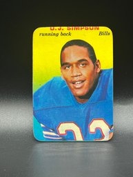 1970 Topps Glossy Football O.J. Simpson Rookie Card