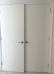 2 Pairs -Solid Wood Flat Panel Double Closet Doors - (30'W X 83.5'H) 37-37A- 52 -52A