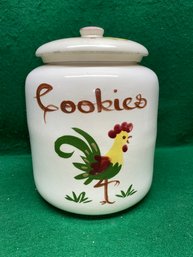 Vintage Rooster Cookie Jar. Hand Decorated. Made In California.