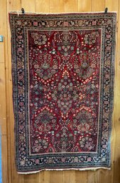 Antique Vintage Persian Sarouk Oriental Rug