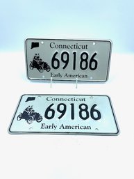 Pair Of Connecticut Early American License Plates