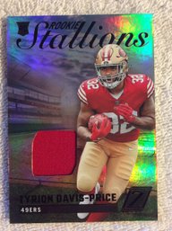 2022 Panini Zenith Rookie Stallions Tyrion Davis-Price Jersey Relic Card - K