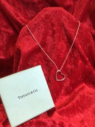 TIFFANY & CO. Sterling Silver Floating Heart Necklace