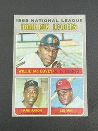 1970 Topps Home Run Leaders Hank Aaron, Willie McCovey, Lee May