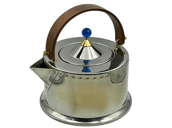 1980s Ottoni Stainless Tea Kettle Designed By Carsten Jorgensen For Bodum & Made In Italy