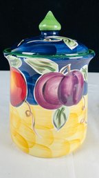 Ceramic Canister With Fruit