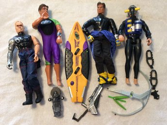 Lot Of Action Figures Including Max Steel With Accessories - L