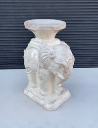 Vintage Ceramic Elephant Plant Stand Made In Portugal