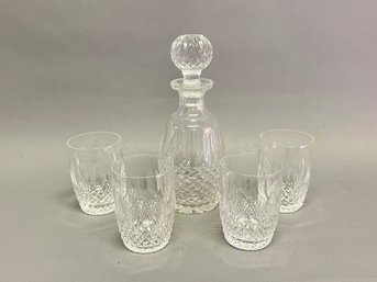 Waterford Colleen Decanter And 4 Glasses