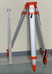 Surveying Tripod & Telescoping Leveling Rod 8 FT