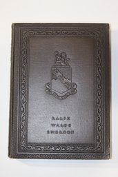 1929 First Edition Ralph Waldo Emerson Embossed Leather 2 Volumes