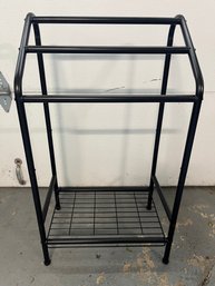 Metal Black Painted Towel Rack