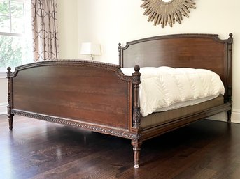 A Vintage Mahogany King Bedstead In French Provincial Style By Louis Solomon