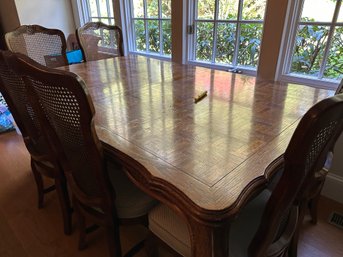 Dining Table And 6 Cane Back Chairs