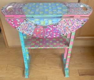 Drop Leaf Paint Decorated Stand