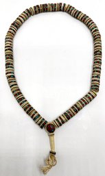 Tibetan Conch Shell Yak Bone Prayer Beads Vintage