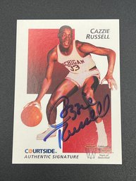 1992 Courtside Cazzie Russell Autograph Card Rare