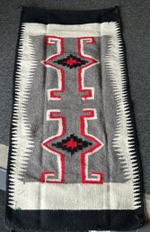 Authentic Vintage NAVAJO INDIAN Wool Horse Blanket- Traditional Geometric Motif