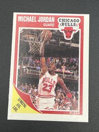 1989 Fleer Michael Jordan Card Hall Of Famer