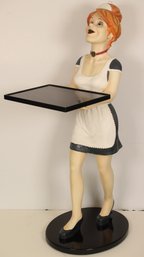 MILLIE THE MAID SERVING PEDESTAL TABLE BY BOMBAY CO.