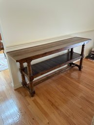 Solid Wood, Two Tiers Console Table.