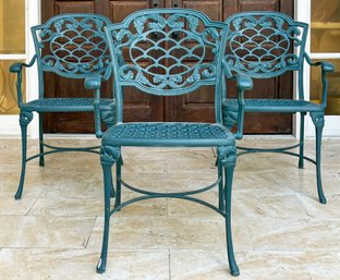 A Set Of 3 Cast Aluminum Chairs By Cast Classics